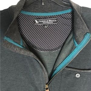 Pebble Beach Mens Pullover Zipper Neck Sz L